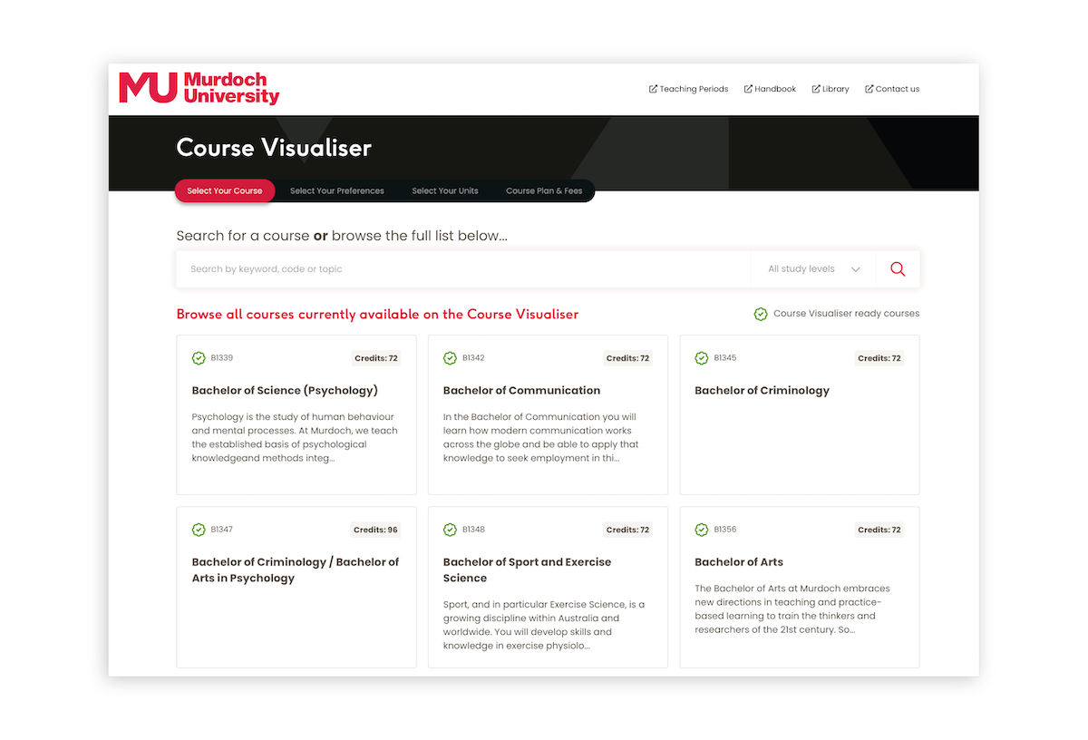 Murdoch Course Visualiser Example